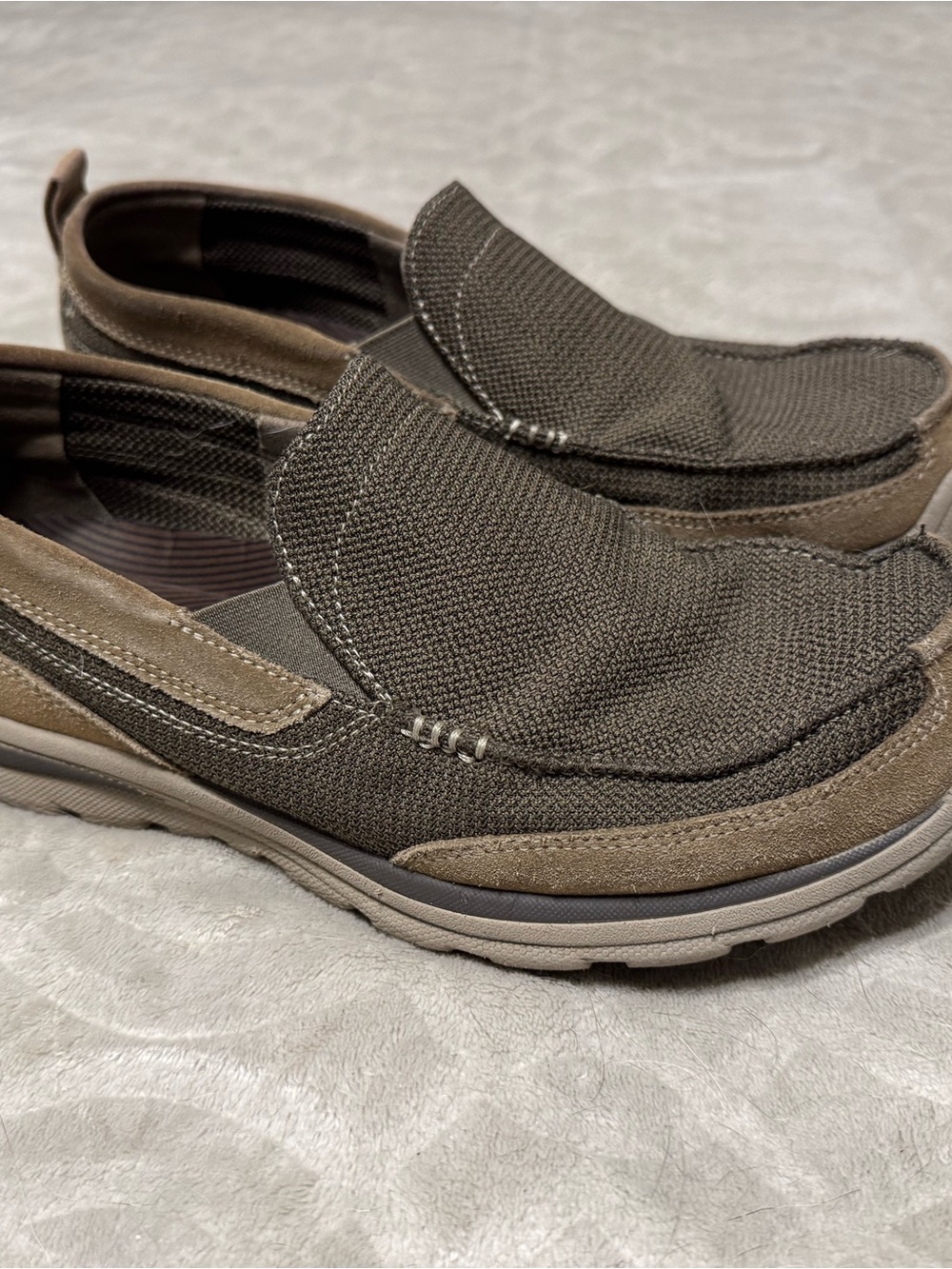 Skechers Men's Slip-On Loafers in Brown and Tan